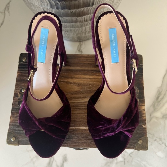 Draper James Paloma Platform Heels in Burgundy - Picture 7 of 12